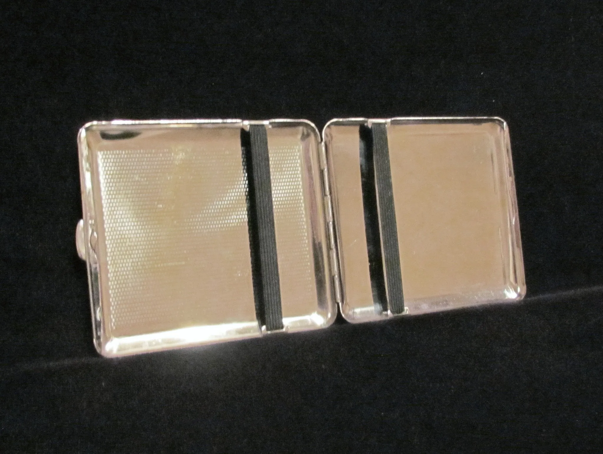 Vintage Silver Cigarette Case German 1940s Business Card Case Credit Card Holder