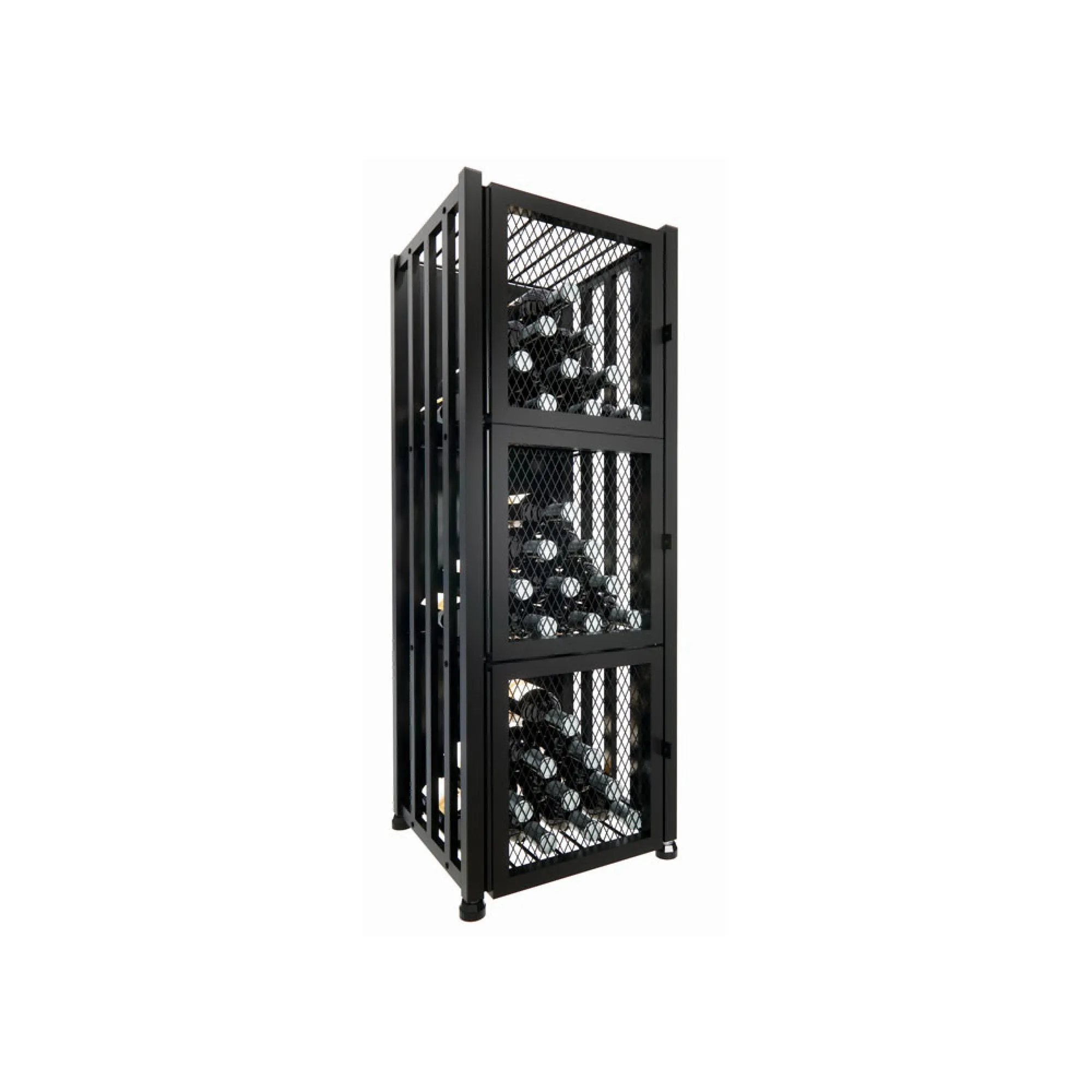 VintageView Case & Crate Locker 3 Kit (freestanding wine bottle storage with secure backs)