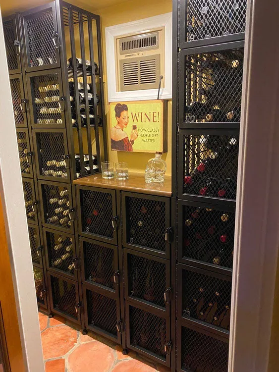 VintageView Case & Crate Locker 3 Kit (freestanding wine bottle storage with secure backs)