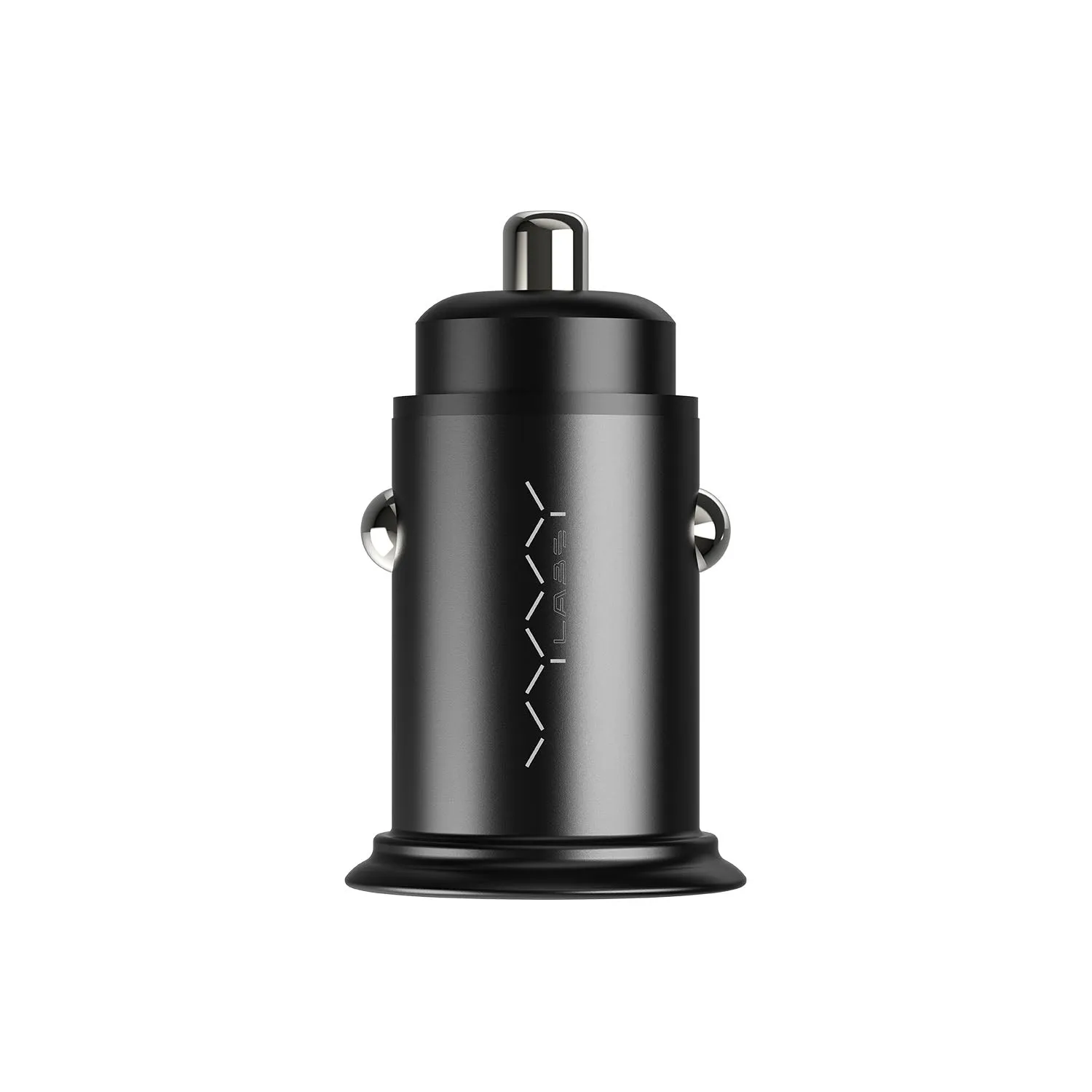 Vyvylabs Round Dot Dual Fast Charge Car Charger 65W A C Compact and Reliable - Black