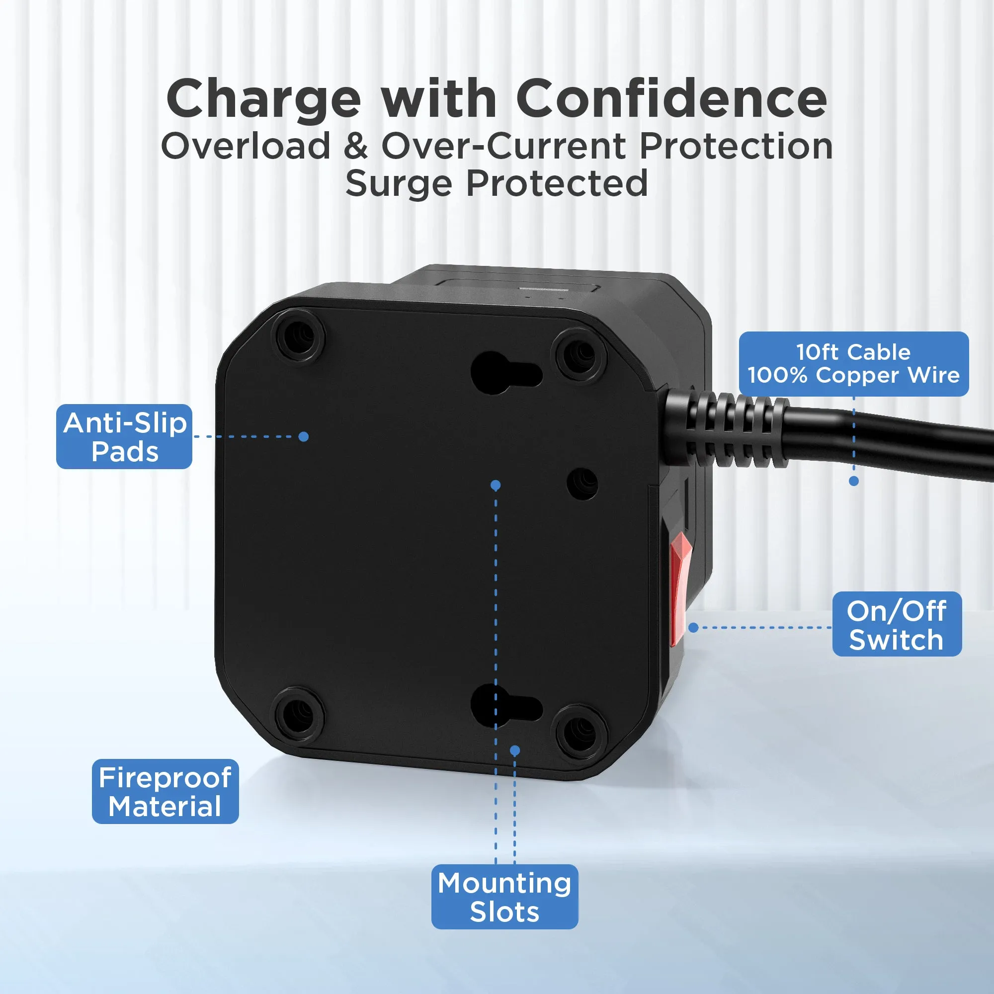 Wireless Charger Cube Power Strip