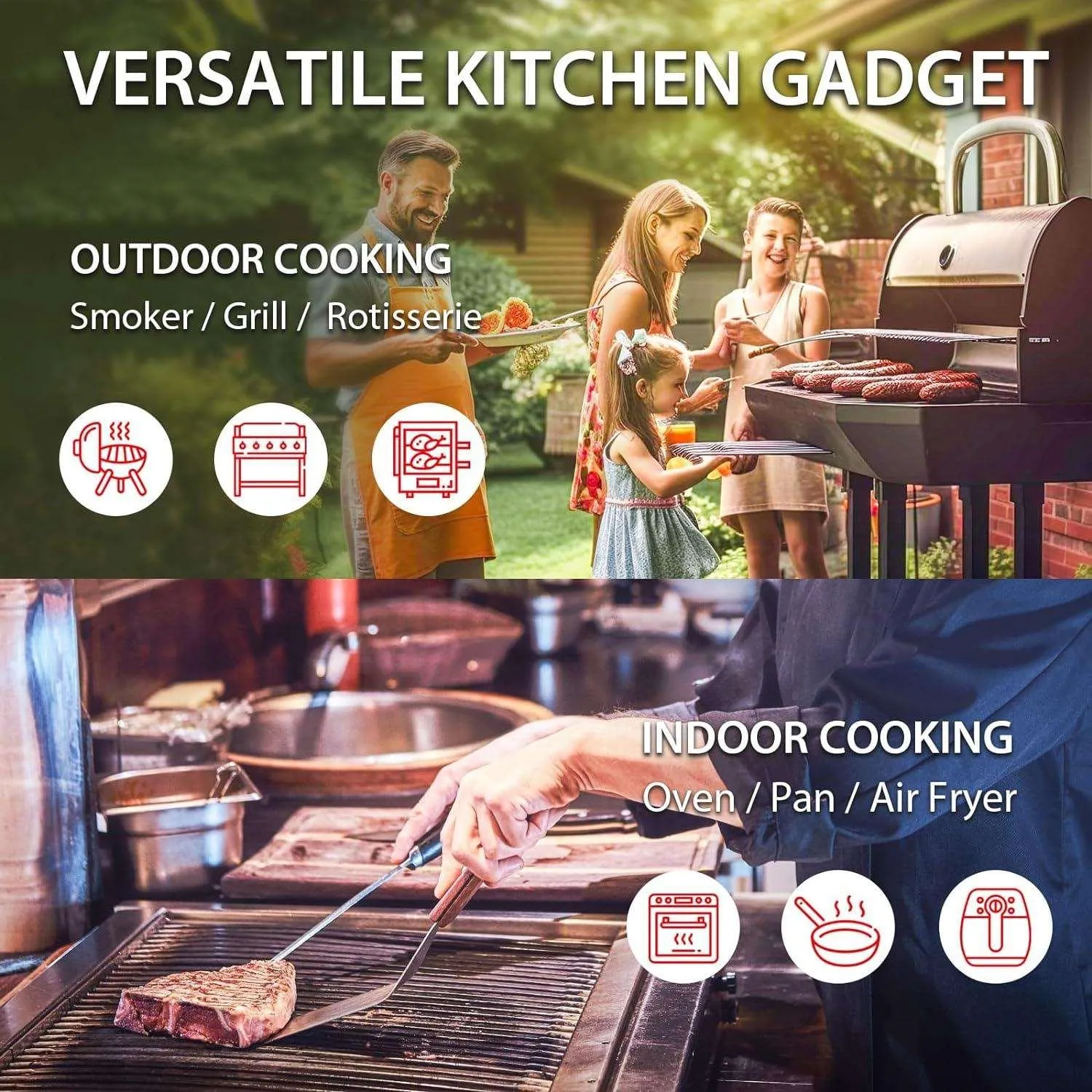 Wireless Meat Thermometer Bluetooth | Cooking, Baking & Grilling