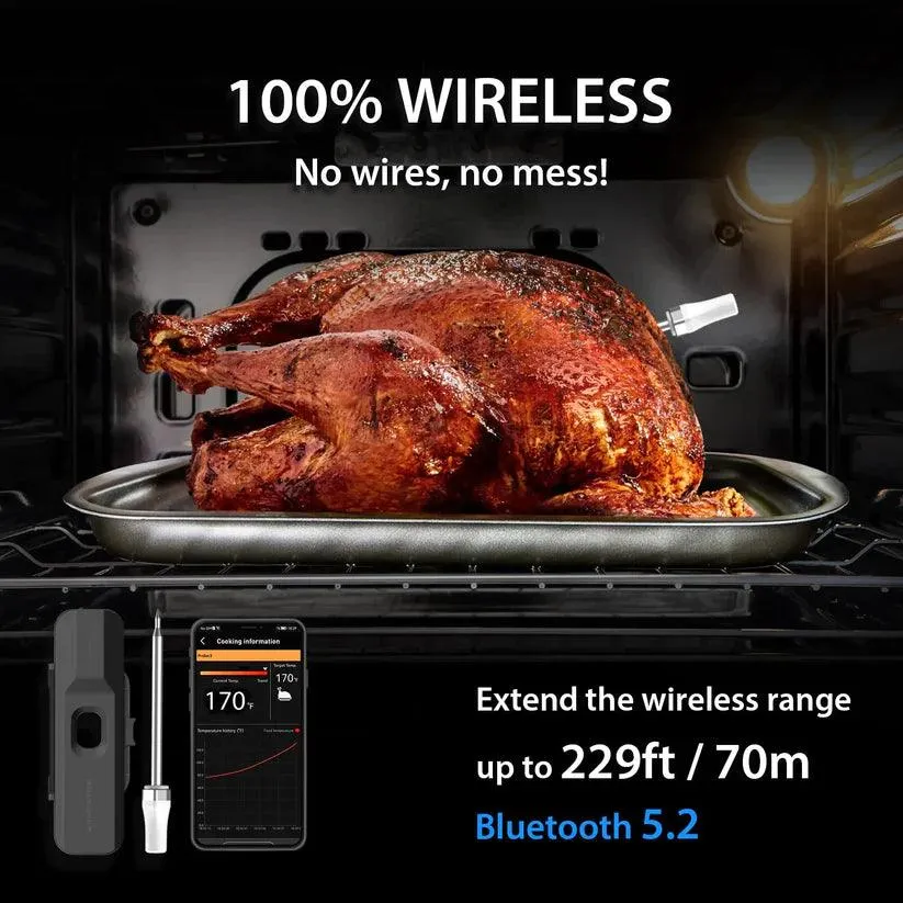 Wireless Meat Thermometer Bluetooth | Cooking, Baking & Grilling