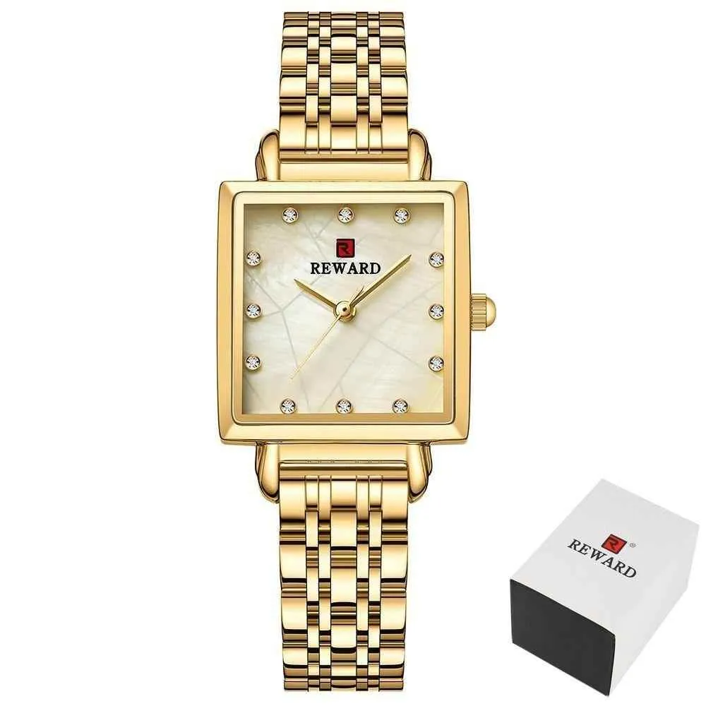 Women's Simple Watches MSCWWE2348 Fashion Square Quartz Waterproof Wristwatch