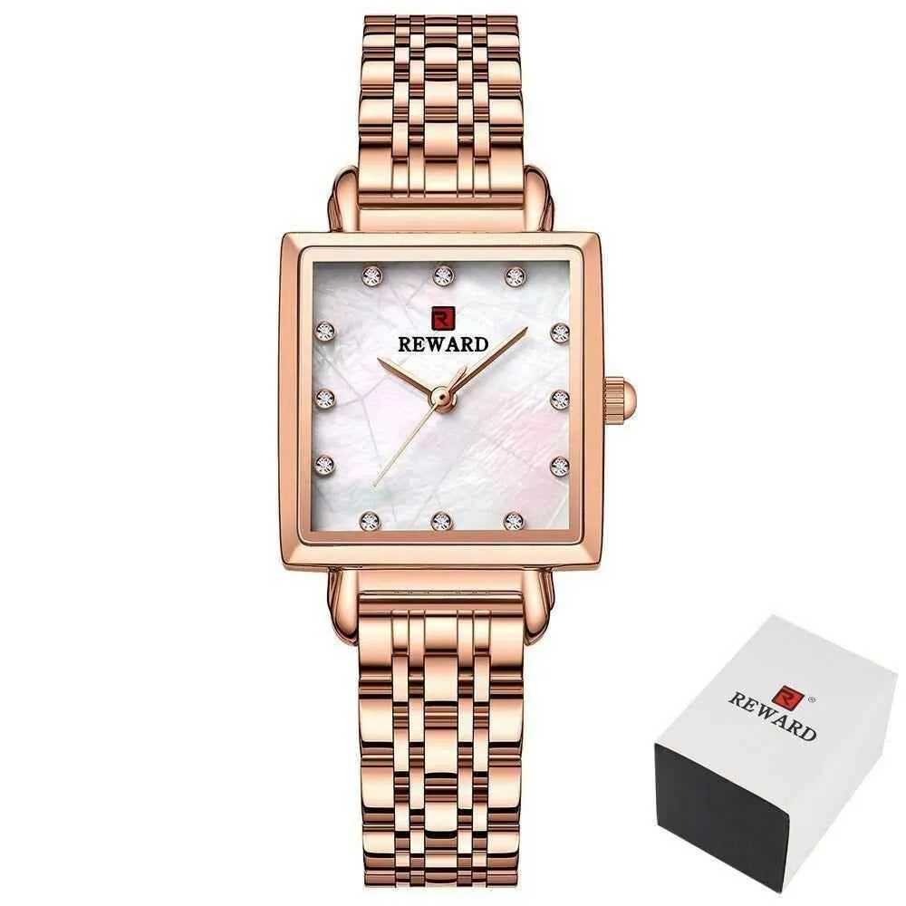 Women's Simple Watches MSCWWE2348 Fashion Square Quartz Waterproof Wristwatch