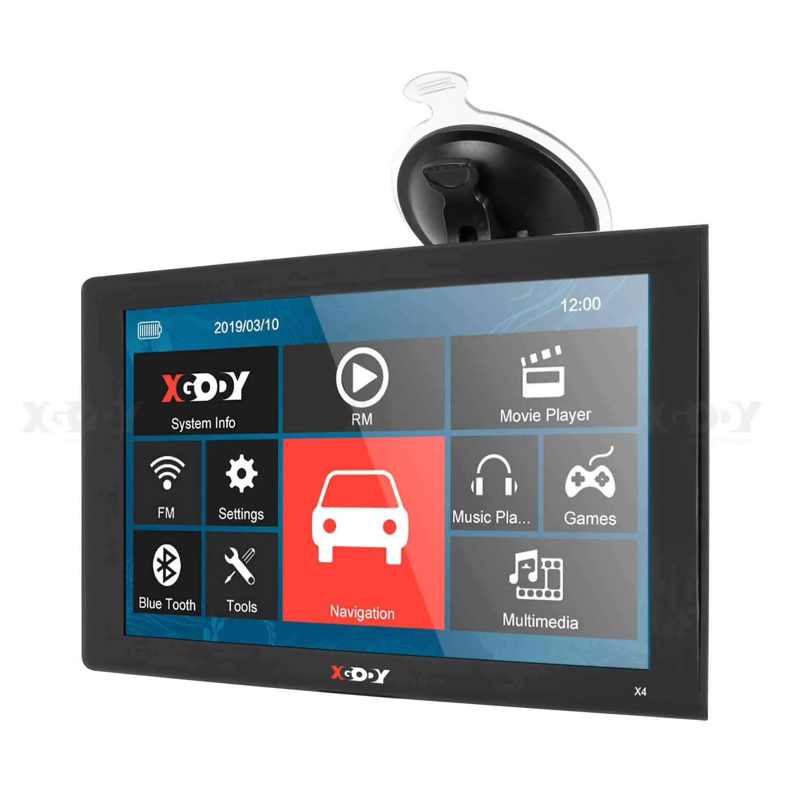 XGODY X4 BT/F 9''  Navigator GPS Sat Nav FM Bluetooth