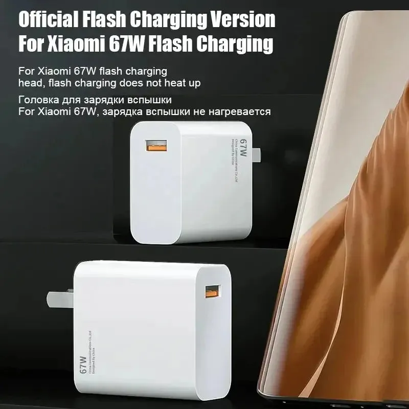 Xiaomi Original 67W USB Super Fast Charger – Power Adapter for Mi & POCO