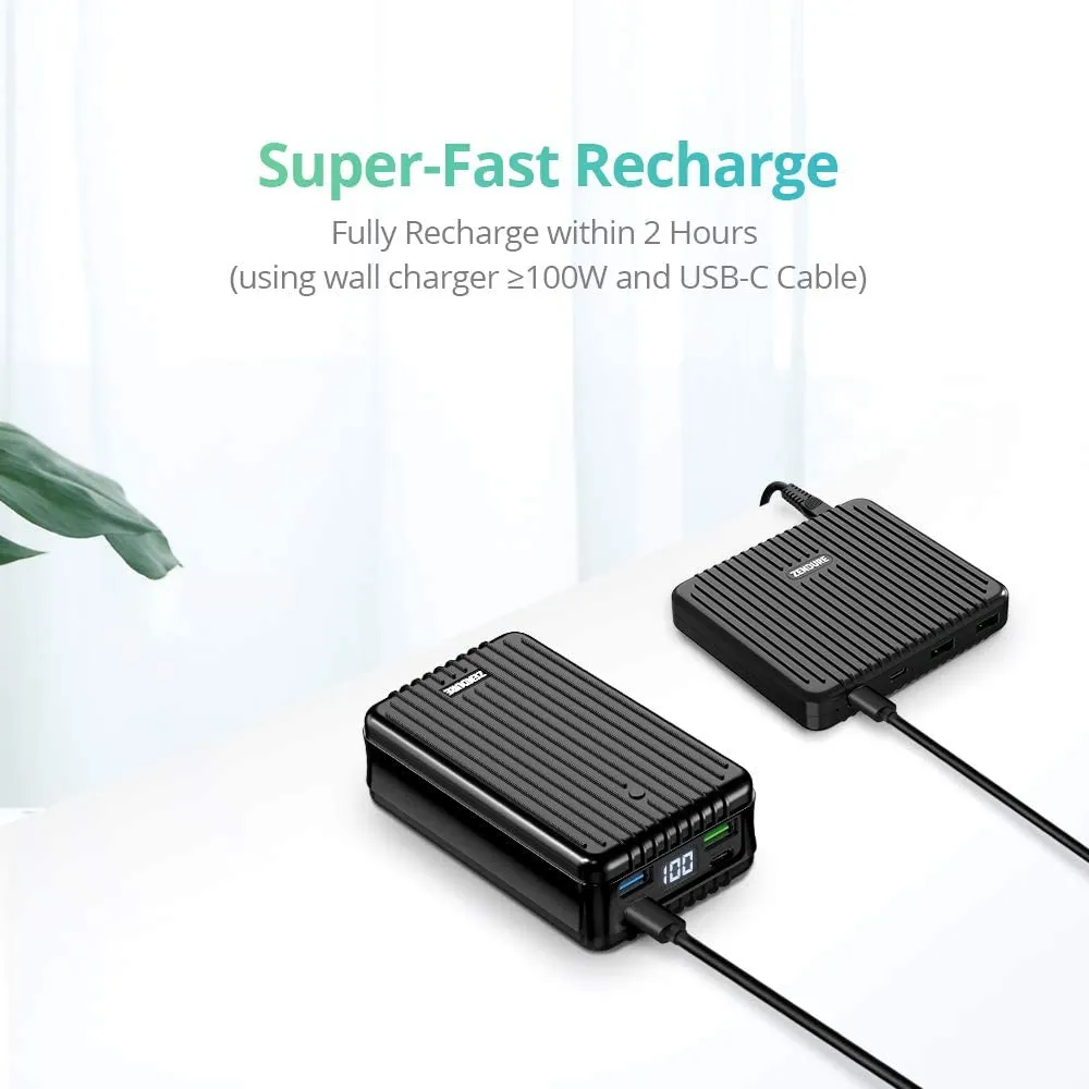 Zendure SuperTank 26,800mAh Portable Power Bank | 100W Fast Charging